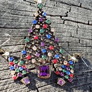 🎄Sweet Romance Christmas Tree Brooch & Earrings